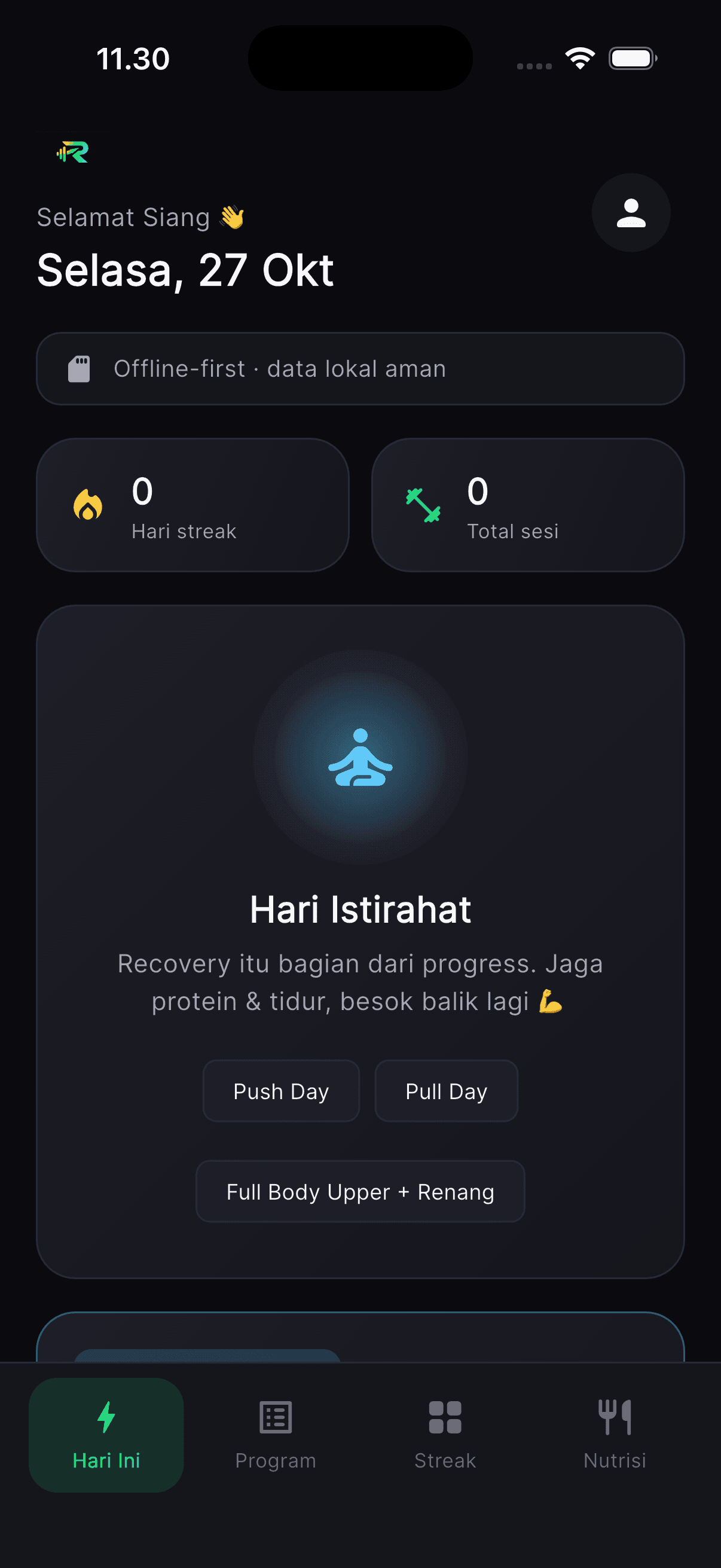 RepPilot — Hari Ini
